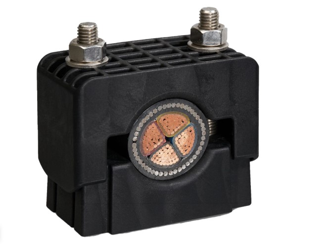 ABRAZADERA POLIMÉRICA A PRUEBA DE CORTOCIRCUITO PARA CABLES UNIPOLARES